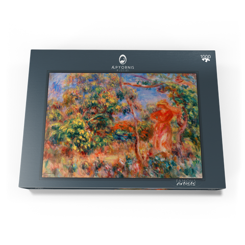 Woman in Red in a Landscape (Femme en rouge dans un paysage) (1917) by Pierre-Auguste Renoir 1000 Puzzle Schachtel Ansicht3