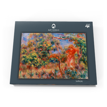 Woman in Red in a Landscape (Femme en rouge dans un paysage) (1917) by Pierre-Auguste Renoir 100 Puzzle Schachtel Ansicht3