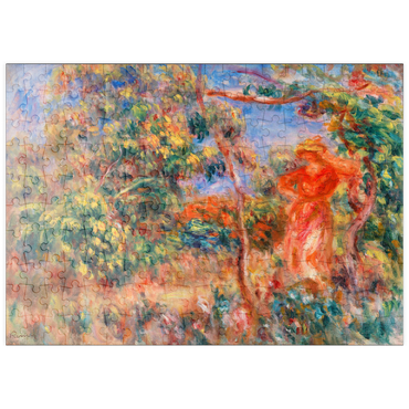puzzleplate Woman in Red in a Landscape (Femme en rouge dans un paysage) (1917) by Pierre-Auguste Renoir 200 Puzzle