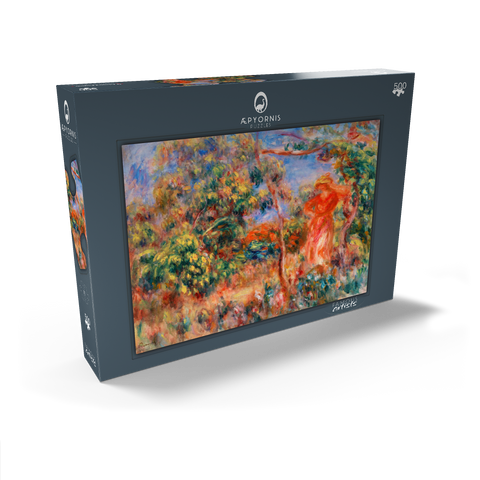 Woman in Red in a Landscape (Femme en rouge dans un paysage) (1917) by Pierre-Auguste Renoir 500 Puzzle Schachtel Ansicht2