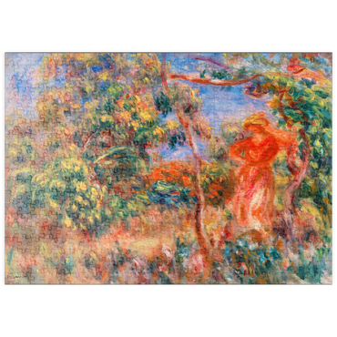 puzzleplate Woman in Red in a Landscape (Femme en rouge dans un paysage) (1917) by Pierre-Auguste Renoir 500 Puzzle
