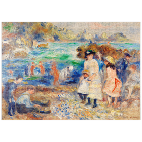 Darstellung des Puzzle-Motivs Children on the Seashore, Guernsey (1883) by Pierre-Auguste Renoir – Puzzleteile: 1000