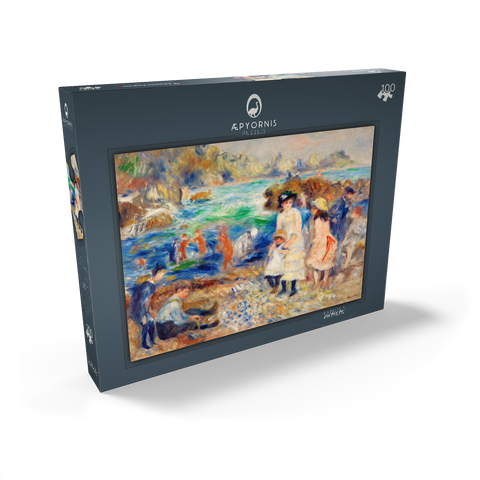 Children on the Seashore, Guernsey (Enfants au bord de la mer Ã Guernesey) (1883) by Pierre-Auguste Renoir 100 Puzzle Schachtel Ansicht2