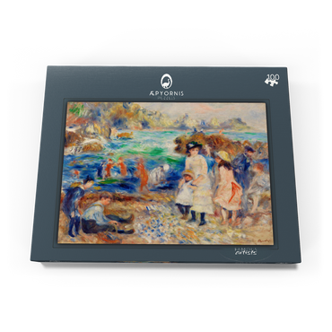 Children on the Seashore, Guernsey (Enfants au bord de la mer Ã Guernesey) (1883) by Pierre-Auguste Renoir 100 Puzzle Schachtel Ansicht3