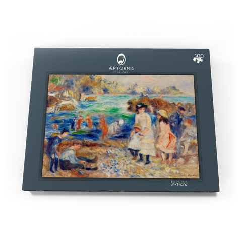 Children on the Seashore, Guernsey (Enfants au bord de la mer Ã Guernesey) (1883) by Pierre-Auguste Renoir 100 Puzzle Schachtel Ansicht3