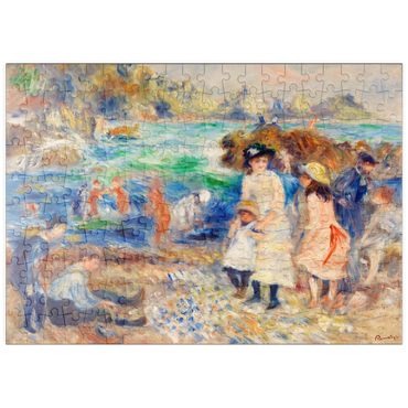 puzzleplate Children on the Seashore, Guernsey (Enfants au bord de la mer Ã Guernesey) (1883) by Pierre-Auguste Renoir 200 Puzzle