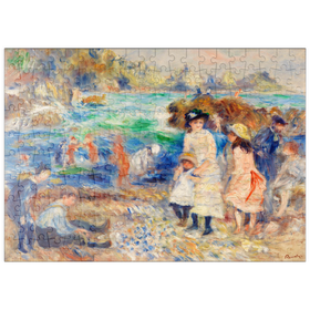 Darstellung des Puzzle Motivs Children on the Seashore, Guernsey (1883) by Pierre-Auguste Renoir - Puzzleteile: 200