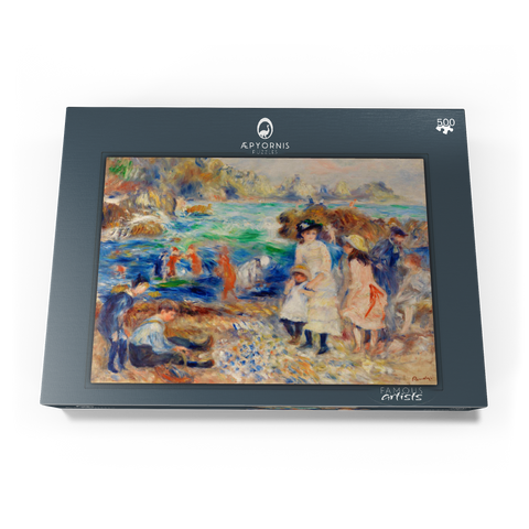 Children on the Seashore, Guernsey (Enfants au bord de la mer Ã Guernesey) (1883) by Pierre-Auguste Renoir 500 Puzzle Schachtel Ansicht3