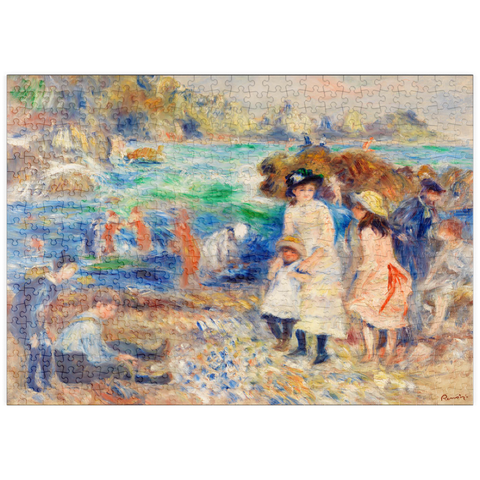 puzzleplate Children on the Seashore, Guernsey (Enfants au bord de la mer Ã Guernesey) (1883) by Pierre-Auguste Renoir 500 Puzzle