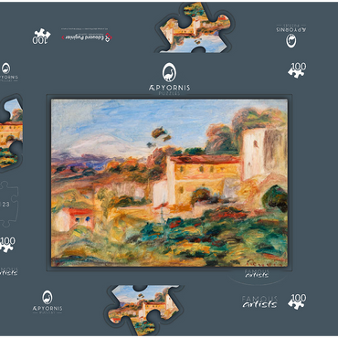 Landscape (Paysage) (1911) by Pierre-Auguste Renoir 100 Puzzle Schachtel 3D Modell