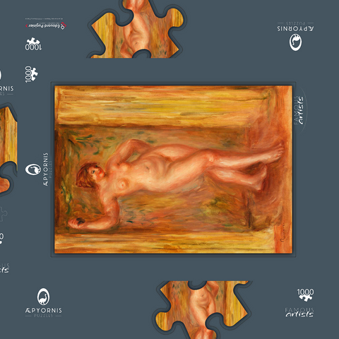 Nude with Castanets (1918) by Pierre-Auguste Renoir 1000 Puzzle Schachtel 3D Modell