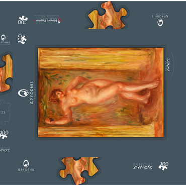 Nude with Castanets (1918) by Pierre-Auguste Renoir 100 Puzzle Schachtel 3D Modell