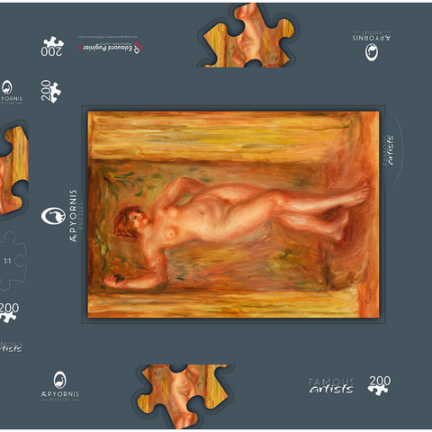 Nude with Castanets (1918) by Pierre-Auguste Renoir 200 Puzzle Schachtel 3D Modell