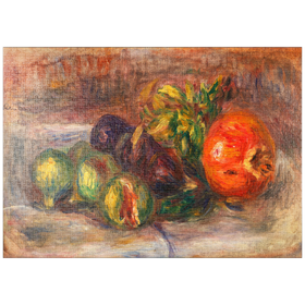 Darstellung des Puzzle-Motivs Pomegranate and Figs (Grenade et figues) (1917) by Pierre-Auguste Renoir – Puzzleteile: 1000