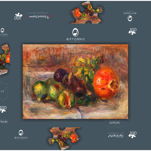 Pomegranate and Figs (Grenade et figues) (1917) by Pierre-Auguste Renoir 100 Puzzle Schachtel 3D Modell