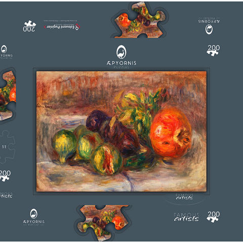 Pomegranate and Figs (Grenade et figues) (1917) by Pierre-Auguste Renoir 200 Puzzle Schachtel 3D Modell