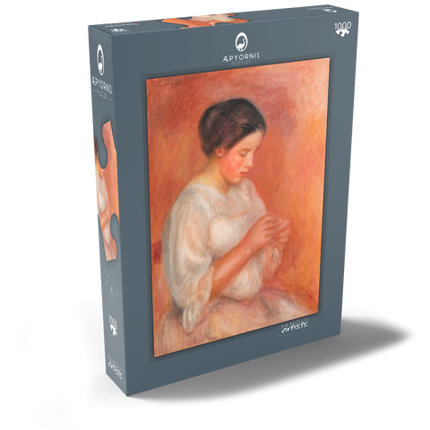 Woman Sewing (1908) by Pierre-Auguste Renoir 1000 Puzzle Schachtel Ansicht2