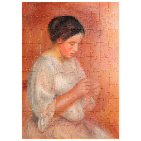 puzzleplate Woman Sewing (1908) by Pierre-Auguste Renoir 100 Puzzle