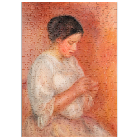 puzzleplate Woman Sewing (1908) by Pierre-Auguste Renoir 200 Puzzle