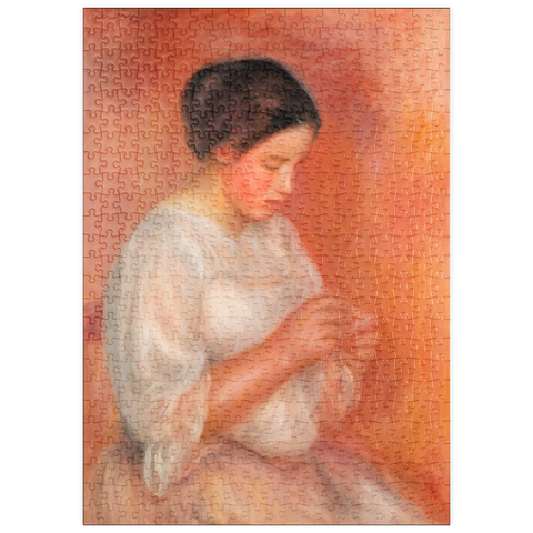puzzleplate Woman Sewing (1908) by Pierre-Auguste Renoir 500 Puzzle