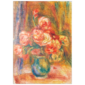 Darstellung des Puzzle-Motivs Vase of Roses (c. 1890-1900) by Pierre-Auguste Renoir – Puzzleteile: 200
