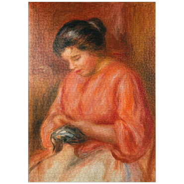 puzzleplate Girl Darning (Femme reprisant) (1909) by Pierre-Auguste Renoir 1000 Puzzle
