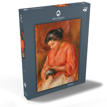 Girl Darning (Femme reprisant) (1909) by Pierre-Auguste Renoir 100 Puzzle Schachtel Ansicht2