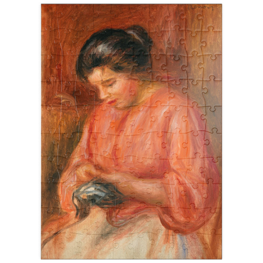 puzzleplate Girl Darning (Femme reprisant) (1909) by Pierre-Auguste Renoir 100 Puzzle