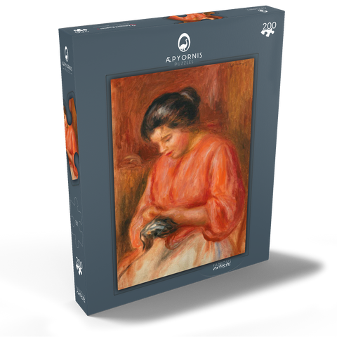 Girl Darning (Femme reprisant) (1909) by Pierre-Auguste Renoir 200 Puzzle Schachtel Ansicht2