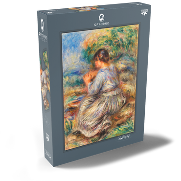 Girl Seated in a Landscape (Jeune fille assise dans un jardin) (1914) by Pierre-Auguste Renoir 1000 Puzzle Schachtel Ansicht2