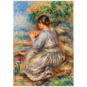 puzzleplate Girl Seated in a Landscape (Jeune fille assise dans un jardin) (1914) by Pierre-Auguste Renoir 1000 Puzzle