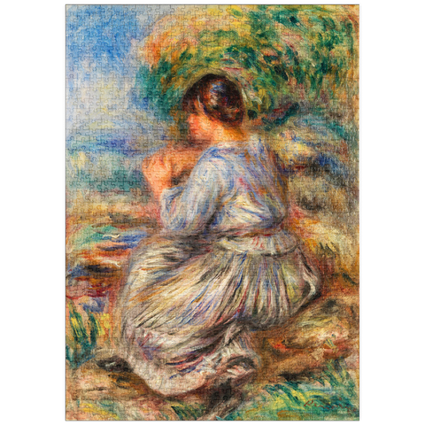 puzzleplate Girl Seated in a Landscape (Jeune fille assise dans un jardin) (1914) by Pierre-Auguste Renoir 1000 Puzzle