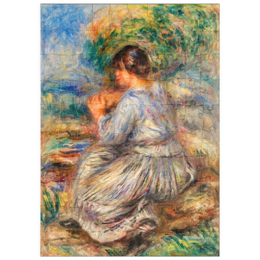 puzzleplate Girl Seated in a Landscape (Jeune fille assise dans un jardin) (1914) by Pierre-Auguste Renoir 100 Puzzle