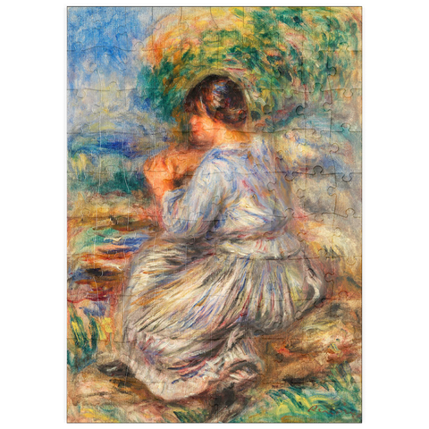 puzzleplate Girl Seated in a Landscape (Jeune fille assise dans un jardin) (1914) by Pierre-Auguste Renoir 100 Puzzle