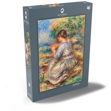 Girl Seated in a Landscape (Jeune fille assise dans un jardin) (1914) by Pierre-Auguste Renoir 500 Puzzle Schachtel Ansicht2