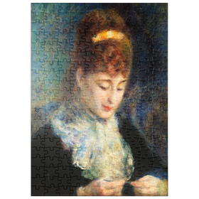 Darstellung des Puzzle-Motivs Woman Crocheting (Femme faisant du crochet) (1877) by Pierre-Auguste Renoir – Puzzleteile: 200