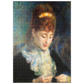 Darstellung des Puzzle-Motivs Woman Crocheting (Femme faisant du crochet) (1877) by Pierre-Auguste Renoir – Puzzleteile: 500