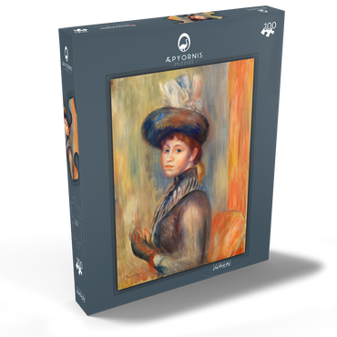 Girl in Gray-Blue (1889) by Pierre-Auguste Renoir 100 Puzzle Schachtel Ansicht2