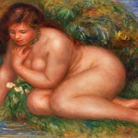 Bather Gazing at Herself in the Water (Baigneuse se mirant dans l'eau) (1910) by Pierre-Auguste Renoir 1000 Puzzle 3D Modell