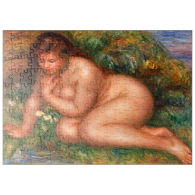Darstellung des Puzzle-Motivs Bather Gazing at Herself in the Water (1910) by Pierre-Auguste Renoir – Puzzleteile: 200