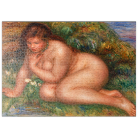 Darstellung des Puzzle-Motivs Bather Gazing at Herself in the Water (1910) by Pierre-Auguste Renoir – Puzzleteile: 500