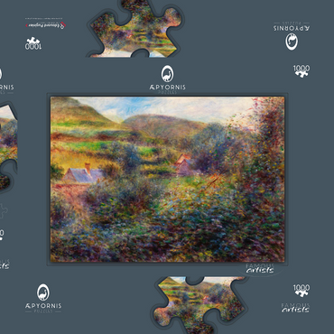 Environs of Berneval (1879) by Pierre-Auguste Renoir 1000 Puzzle Schachtel 3D Modell