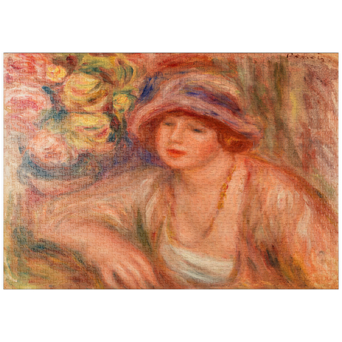 puzzleplate Woman Leaning (Femme accoudée) (1918) by Pierre-Auguste Renoir 1000 Puzzle