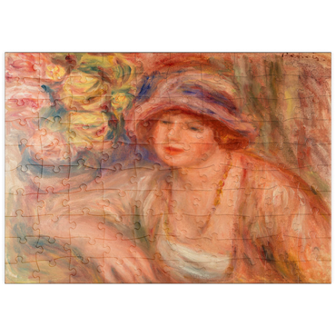 puzzleplate Woman Leaning (Femme accoudée) (1918) by Pierre-Auguste Renoir 100 Puzzle