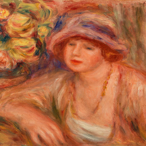 Woman Leaning (Femme accoudée) (1918) by Pierre-Auguste Renoir 100 Puzzle 3D Modell