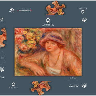 Woman Leaning (Femme accoudée) (1918) by Pierre-Auguste Renoir 200 Puzzle Schachtel 3D Modell