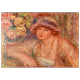 Darstellung des Puzzle-Motivs Woman Leaning (Femme accoudée) (1918) by Pierre-Auguste Renoir – Puzzleteile: 500