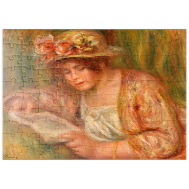 puzzleplate Andrée in a Hat, Reading (Andrée en chapeau, lisant) (1918) by Pierre-Auguste Renoir 100 Puzzle