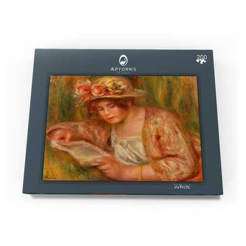 Andrée in a Hat, Reading (Andrée en chapeau, lisant) (1918) by Pierre-Auguste Renoir 200 Puzzle Schachtel Ansicht3