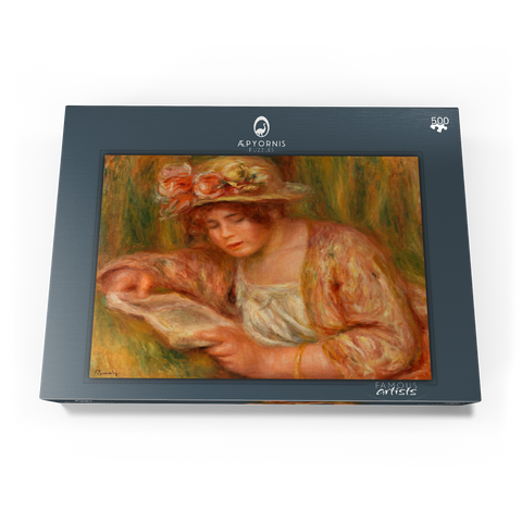Andrée in a Hat, Reading (Andrée en chapeau, lisant) (1918) by Pierre-Auguste Renoir 500 Puzzle Schachtel Ansicht3